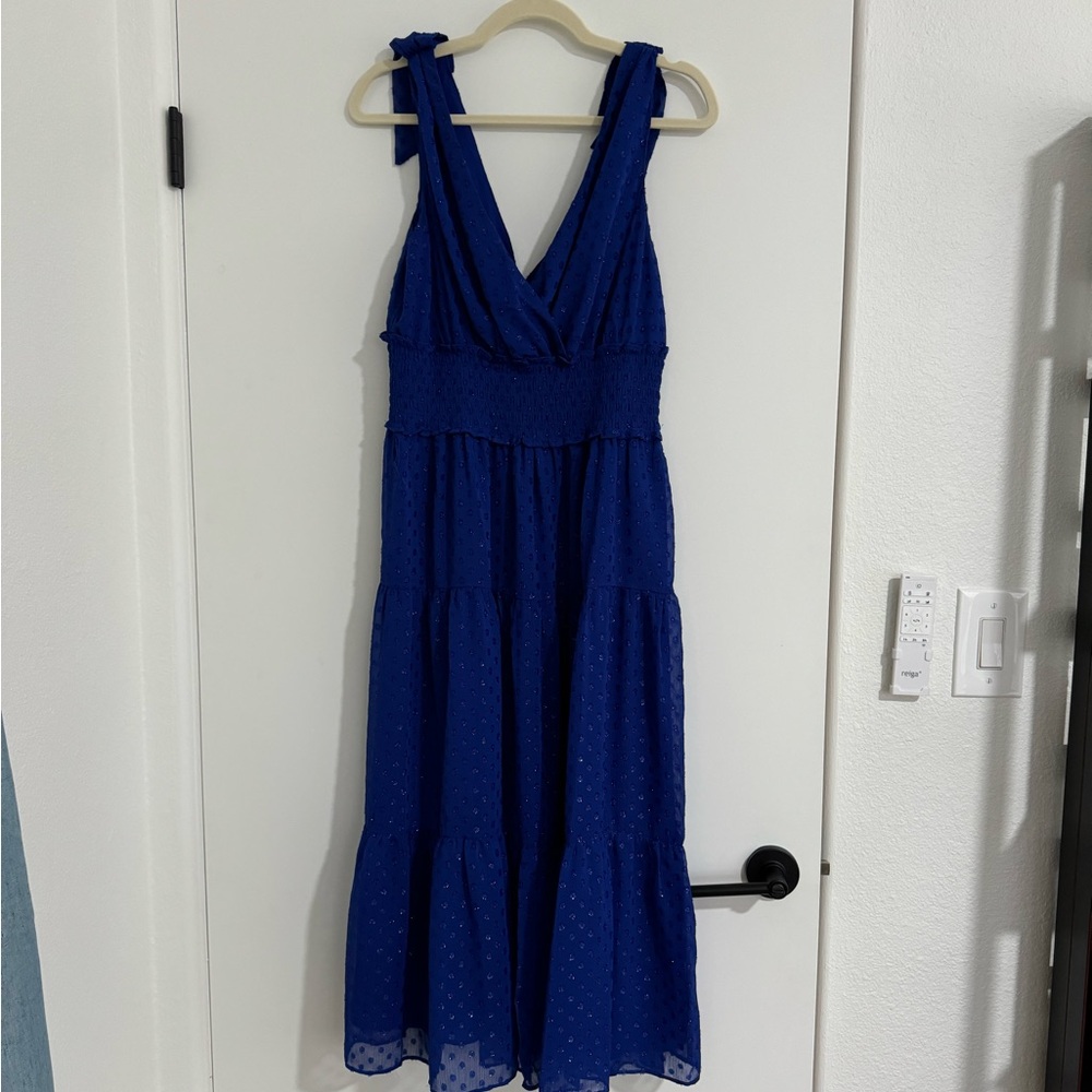Halogen Royal Blue Midi Dress